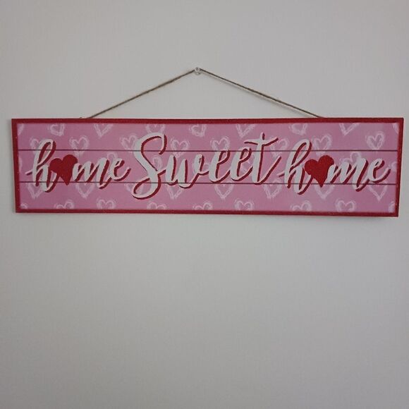 3 for 26 - New Valentine's Day Home Decor Wall/Door Sign "Home Sweet Home" - Picture 1 of 3